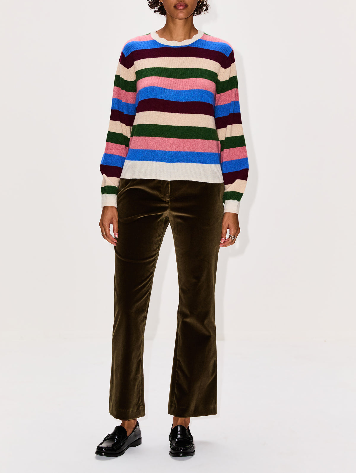 Ryann Sweater,BIRDS OF PARADIS BY TROVATA,STRIPE MULTI,Image 2