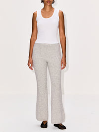 Cozy Rib Flare Pant,THE ELDER STATESMAN,HEATHER GREY,Image 2