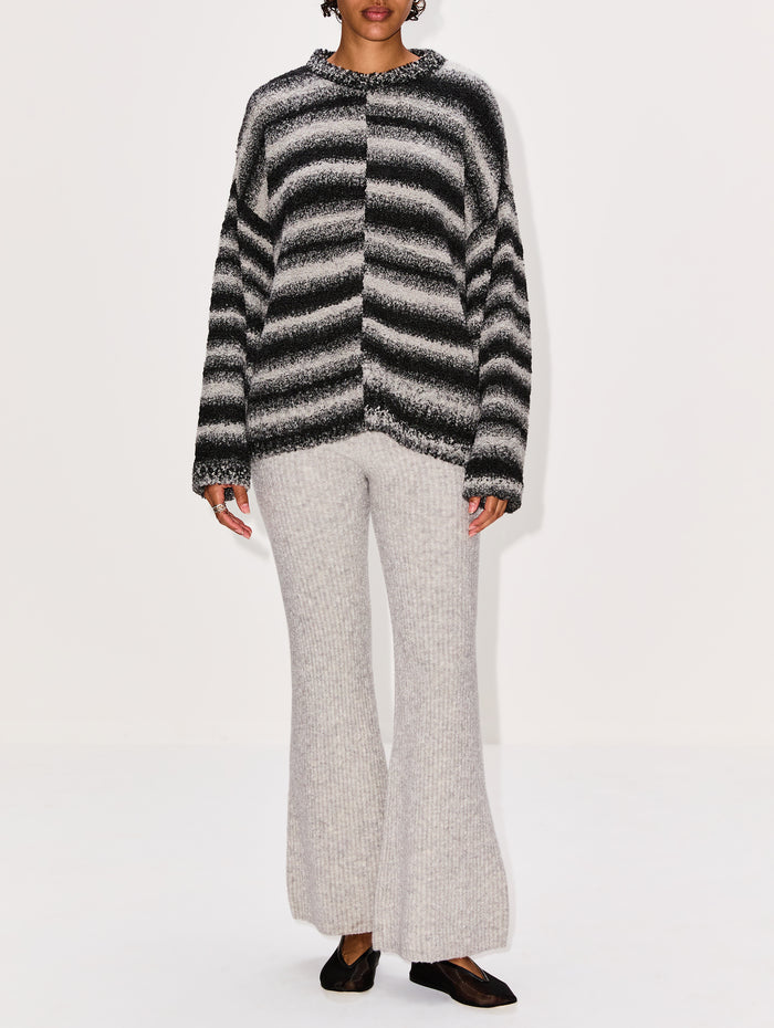 Rover Boucle Pullover Top,THE ELDER STATESMAN,BLACK GRADIENT,Image 1