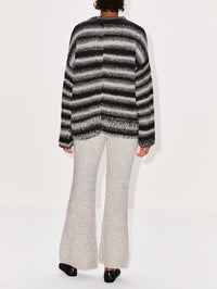 Rover Boucle Pullover Top,THE ELDER STATESMAN,BLACK GRADIENT,Image 3