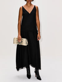 Ash Drape Skirt,FFORME,BLACK,Image 2