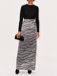Ivanna Skirt,HEIRLOME,BLACK/IVORY,Image 2