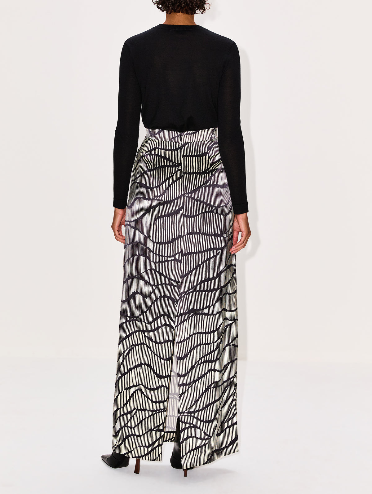 Ivanna Skirt,HEIRLOME,BLACK/IVORY,Image 4