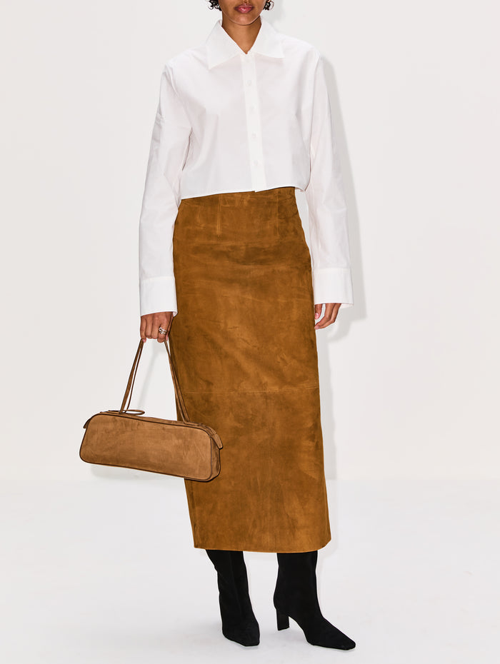 Loxley Skirt,KHAITE,TOFFEE,Image 1