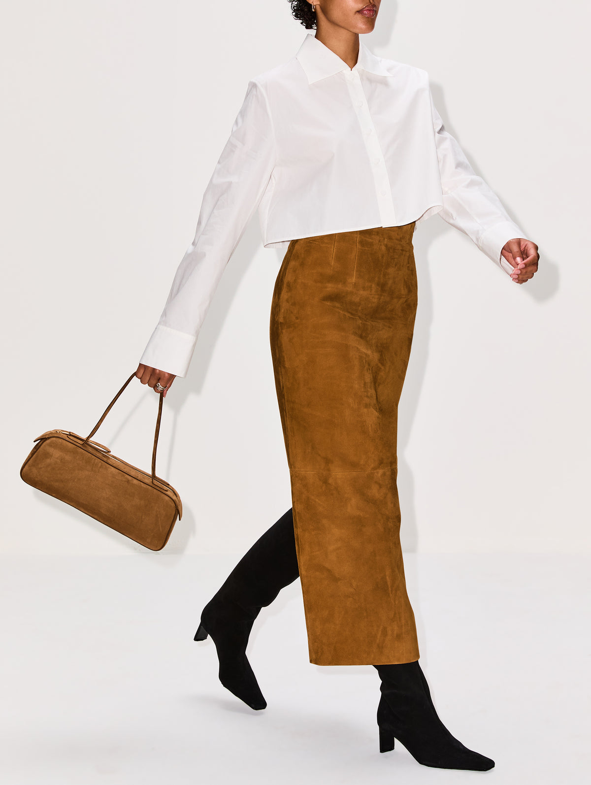 Loxley Skirt,KHAITE,TOFFEE,Image 3