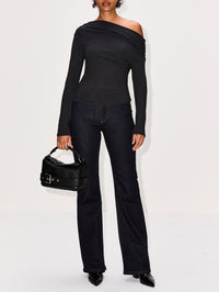 Philomena Top,STAUD,CHARCOAL,Image 2