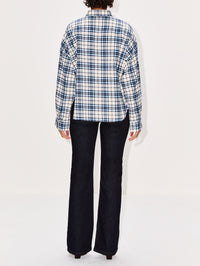 Cropped Button Front Shirt,DENIMIST,ECRU LIGHT BLUE,Image 3