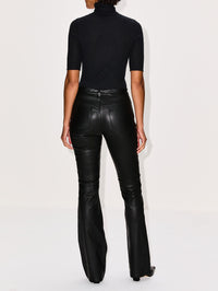 5 Pocket Micro Flare Pant,SPRWMN,BLACK,Image 3