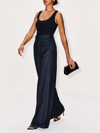 Cuffed Tailored Trouser,PETAR PETROV,NIGHT BLUE,Image 3