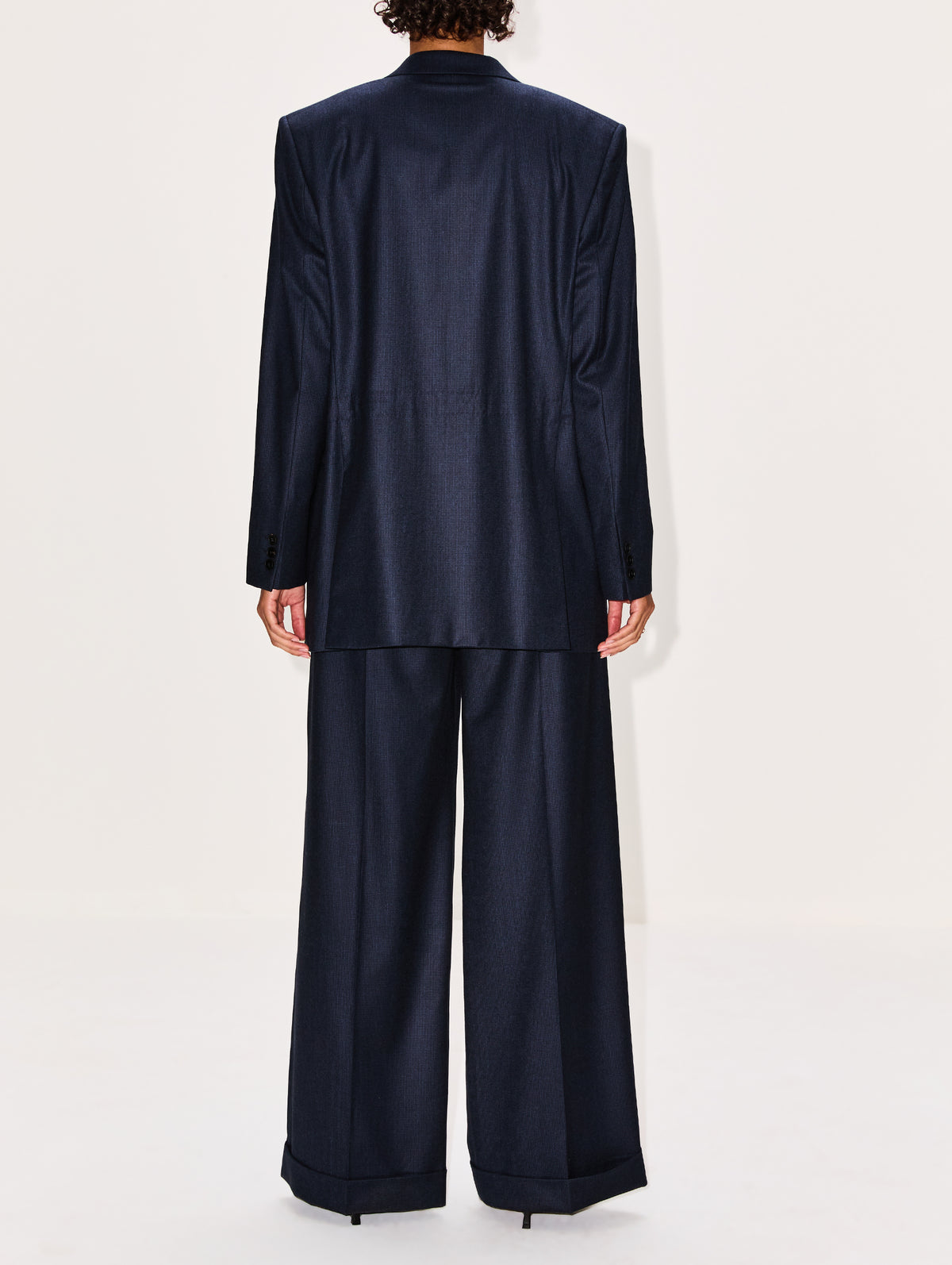 Oversized Tailored Jacket,PETAR PETROV,NIGHT BLUE,Image 3