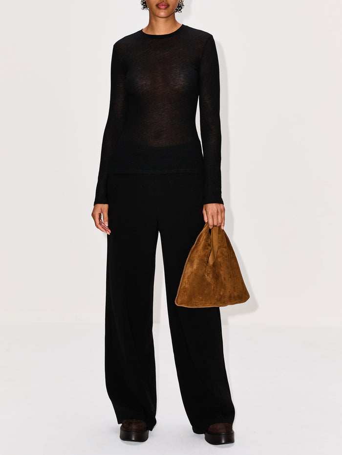 Iverness Top,THE ROW,BLACK,Image 1