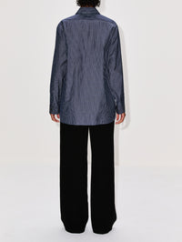 Sisilia Shirt,THE ROW,BLUE W/WHITE,Image 3