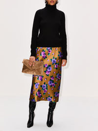 Midi Skirt,SAINT LAURENT,KAKI ROSE,Image 2