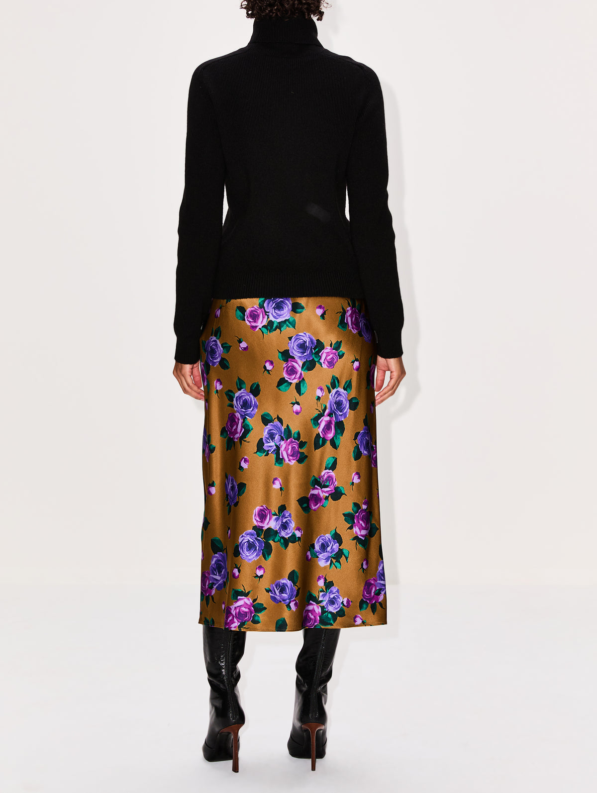 Midi Skirt,SAINT LAURENT,KAKI ROSE,Image 4