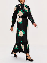 Floral Skirt,VALENTINO GARAVANI,NERO/AVORIO,Image 3