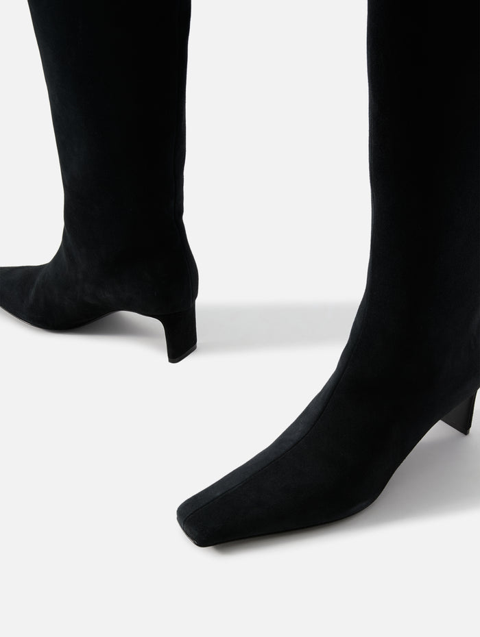 Ona Knee High Boot 55mm,KHAITE,BLACK,Image 1