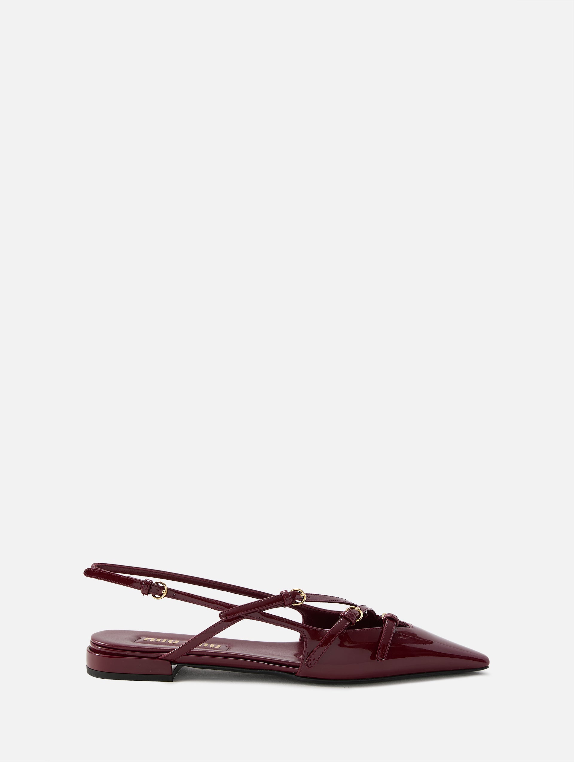 Modellerie Buckle Slingback Flat | MIU MIU | elysewalker