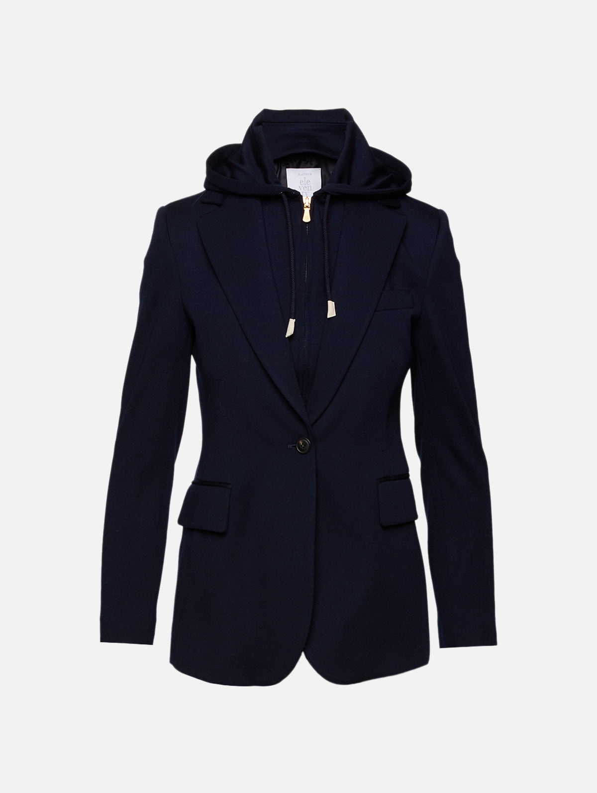 Hooded Blazer,ELEVENTY,BLUE,Image 1