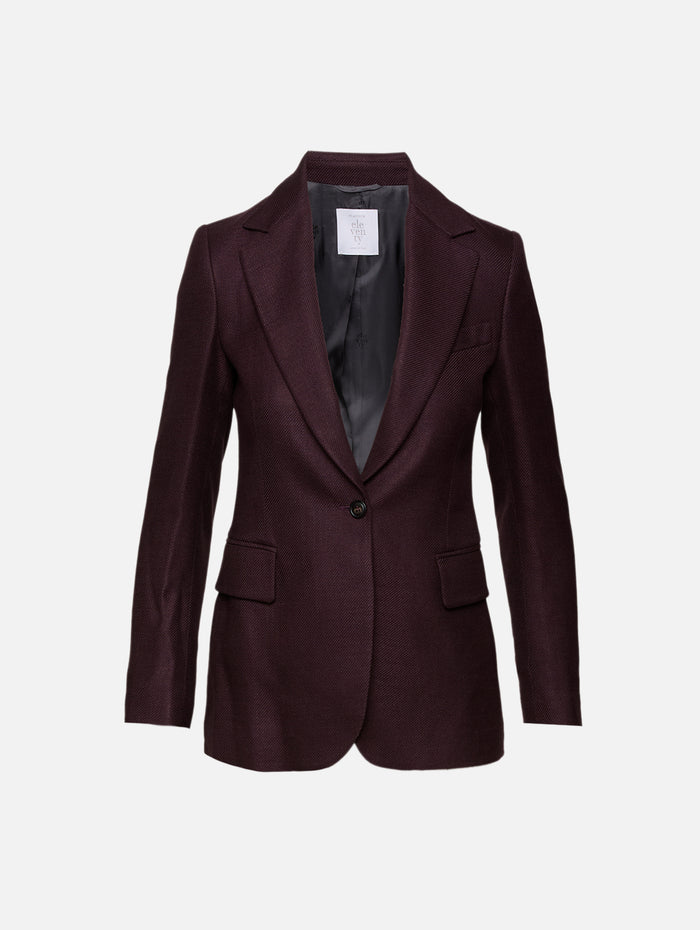 Single Breasted Blazer,ELEVENTY,BORDEAUX,Image 1