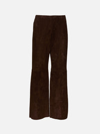 Olan Suede Pant,NOUR HAMMOUR,MOCHA,Image 1