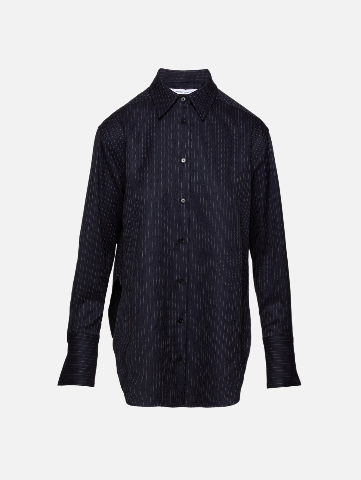 Relaxed Shirt,ANOTHER TOMORROW,NAVY/CHALK,Image 1