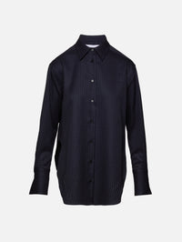 Relaxed Shirt,ANOTHER TOMORROW,NAVY/CHALK,Image 1