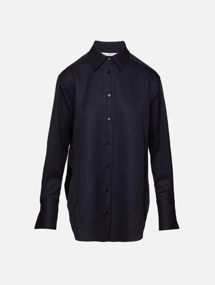 Relaxed Shirt,ANOTHER TOMORROW,NAVY/CHALK,Image 1