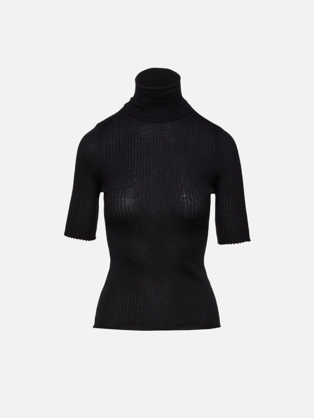 SS Turtleneck Top,SPRWMN,BLACK,Image 1