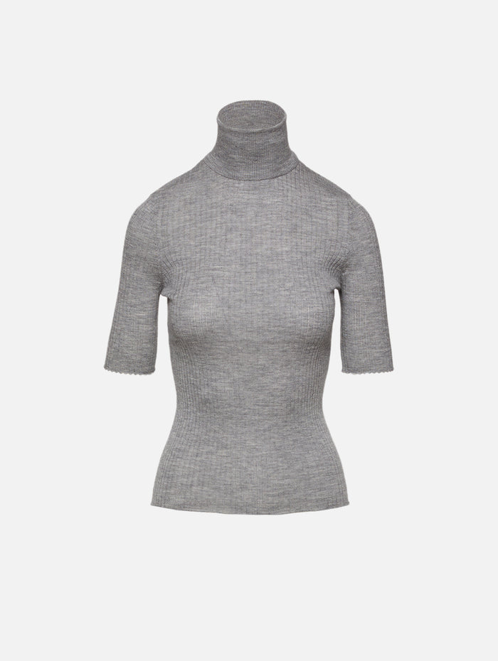 SS Turtleneck Top,SPRWMN,GREY,Image 1