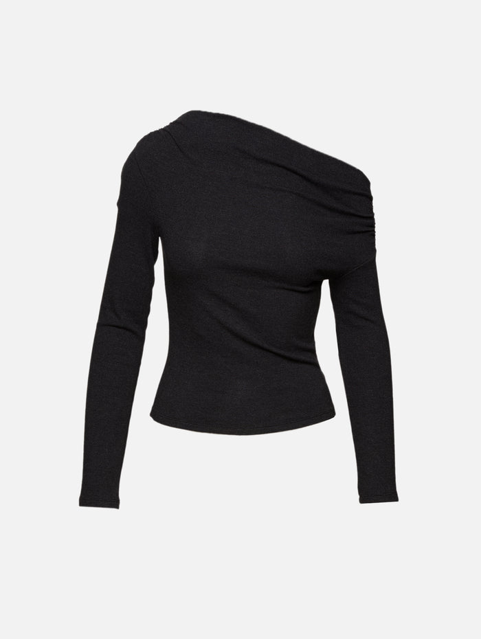 Philomena Top,STAUD,CHARCOAL,Image 1