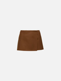 Wrap Skirt,MIU MIU,COGNAC,Image 1
