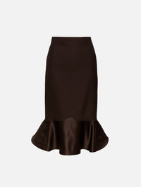 Bottom Flare Pencil Skirt,FENDI,DARK BROWN,Image 1