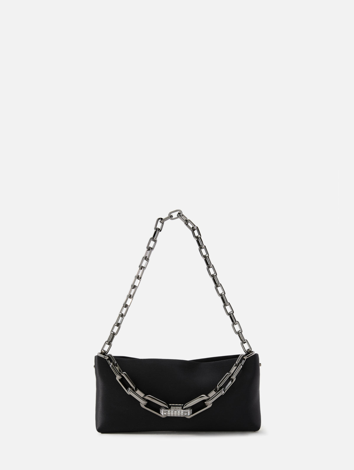 Maykimay Chain Satin Pouch,CHRISTIAN LOUBOUTIN,BLACK,Image 1