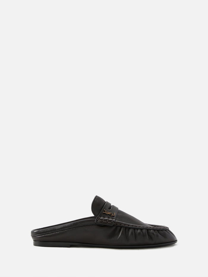 Peg Mocassin Mule,SAINT LAURENT,EAGLE BROWN,Image 1