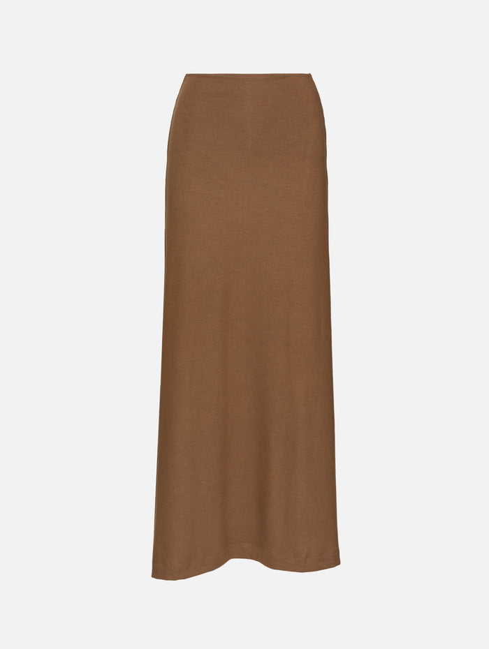 Lauren Maxi Skirt,LESET,WALNUT,Image 1