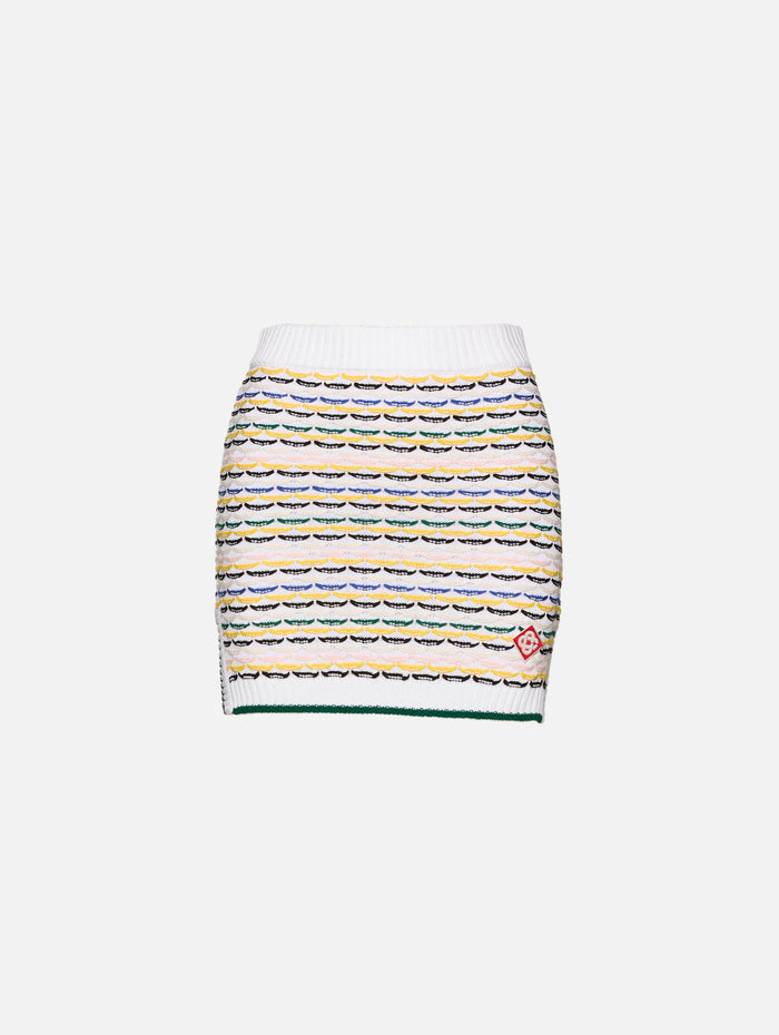 Tuck Stitch Skirt,CASABLANCA,MULTI,Image 1
