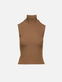 Lauren Turtleneck Top,LESET,WALNUT,Image 1