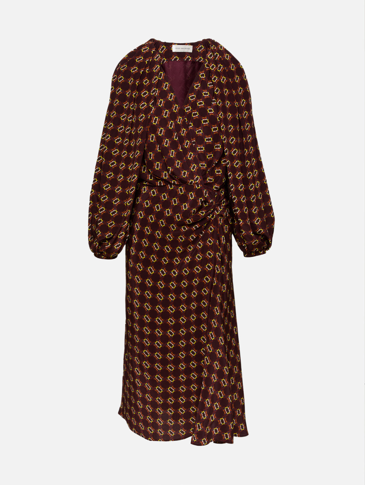 Divani Dress,DRIES VAN NOTEN,BURGUNDY,Image 1