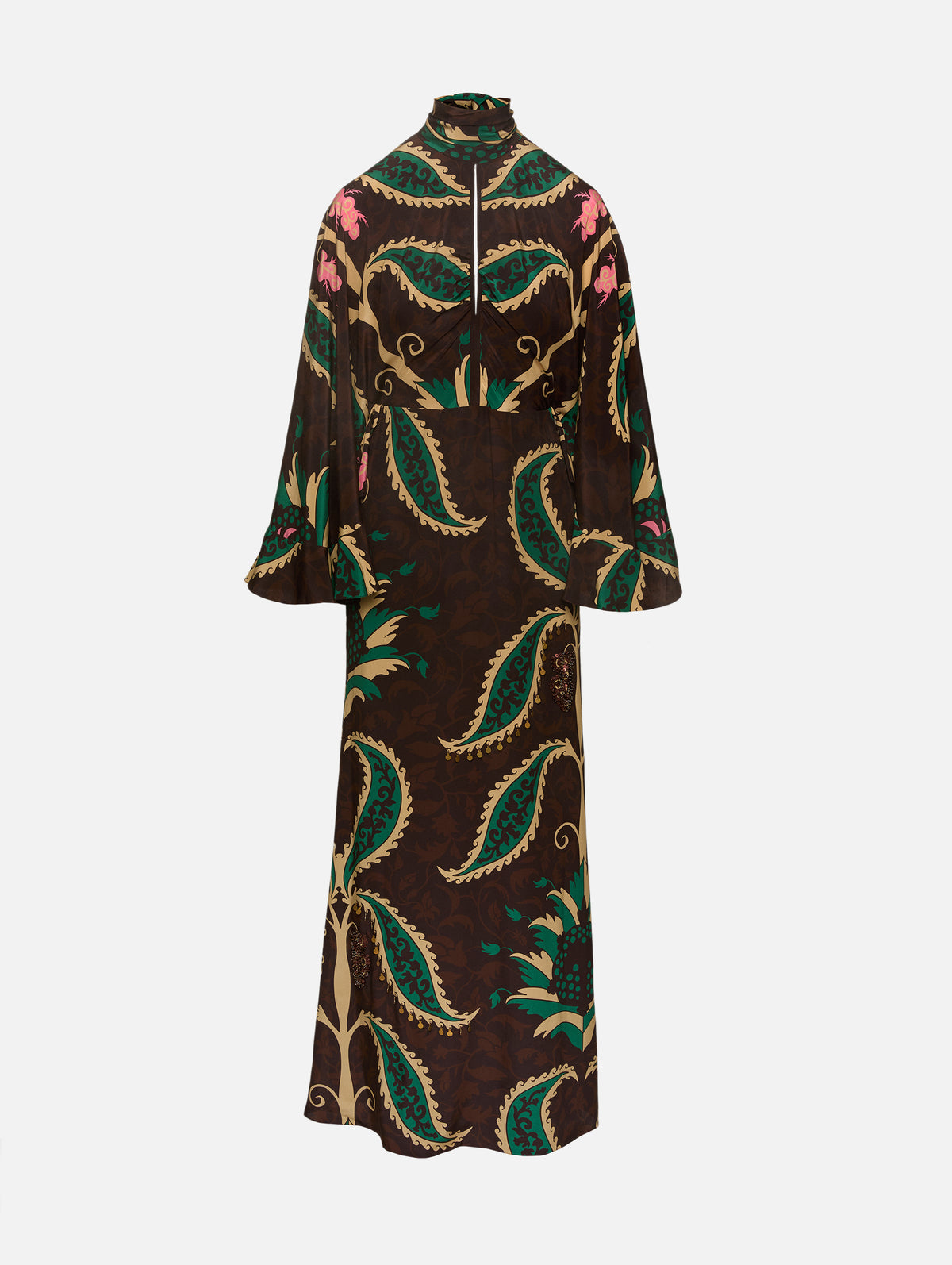 Traditional Tunic Dress,JOHANNA ORTIZ,DARK CHOCOLATE/GREEN/SAND/PINK,Image 1