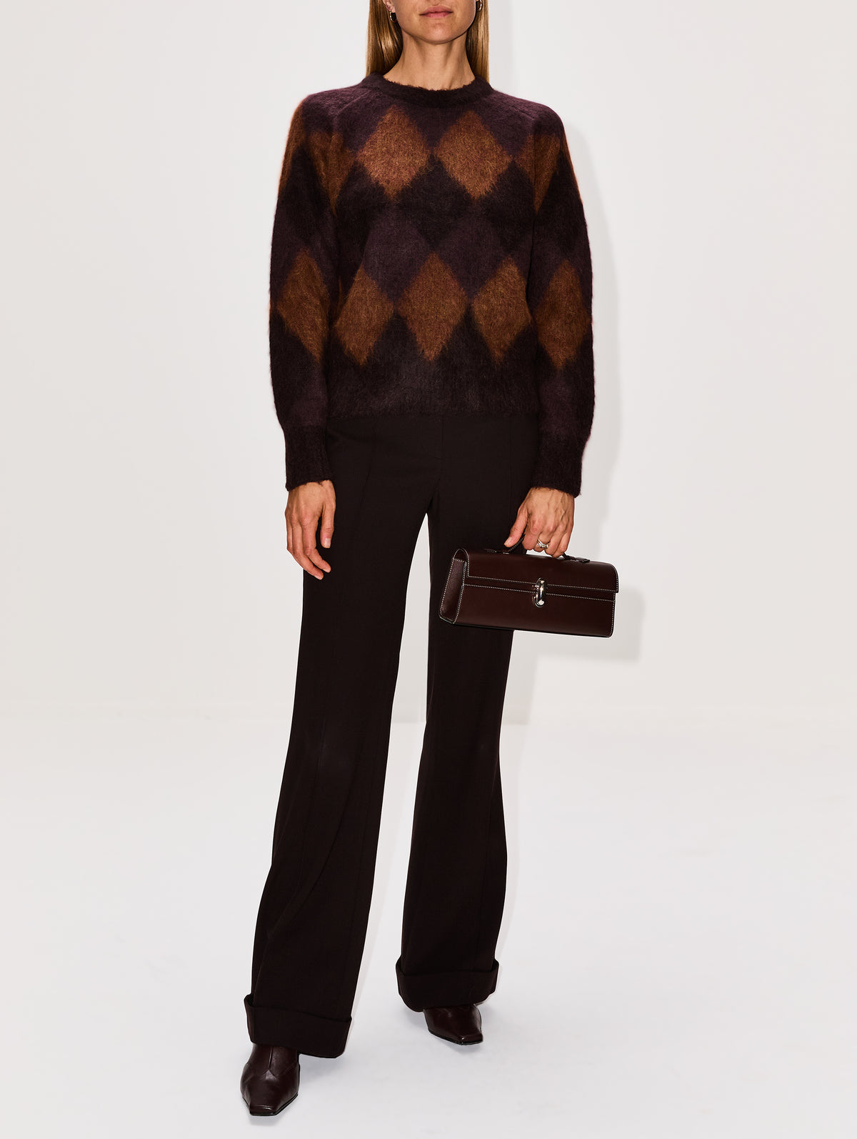 Ezra Sweater,A.L.C.,DEEP PLUM/BRONCO/DARK UMBER,Image 2