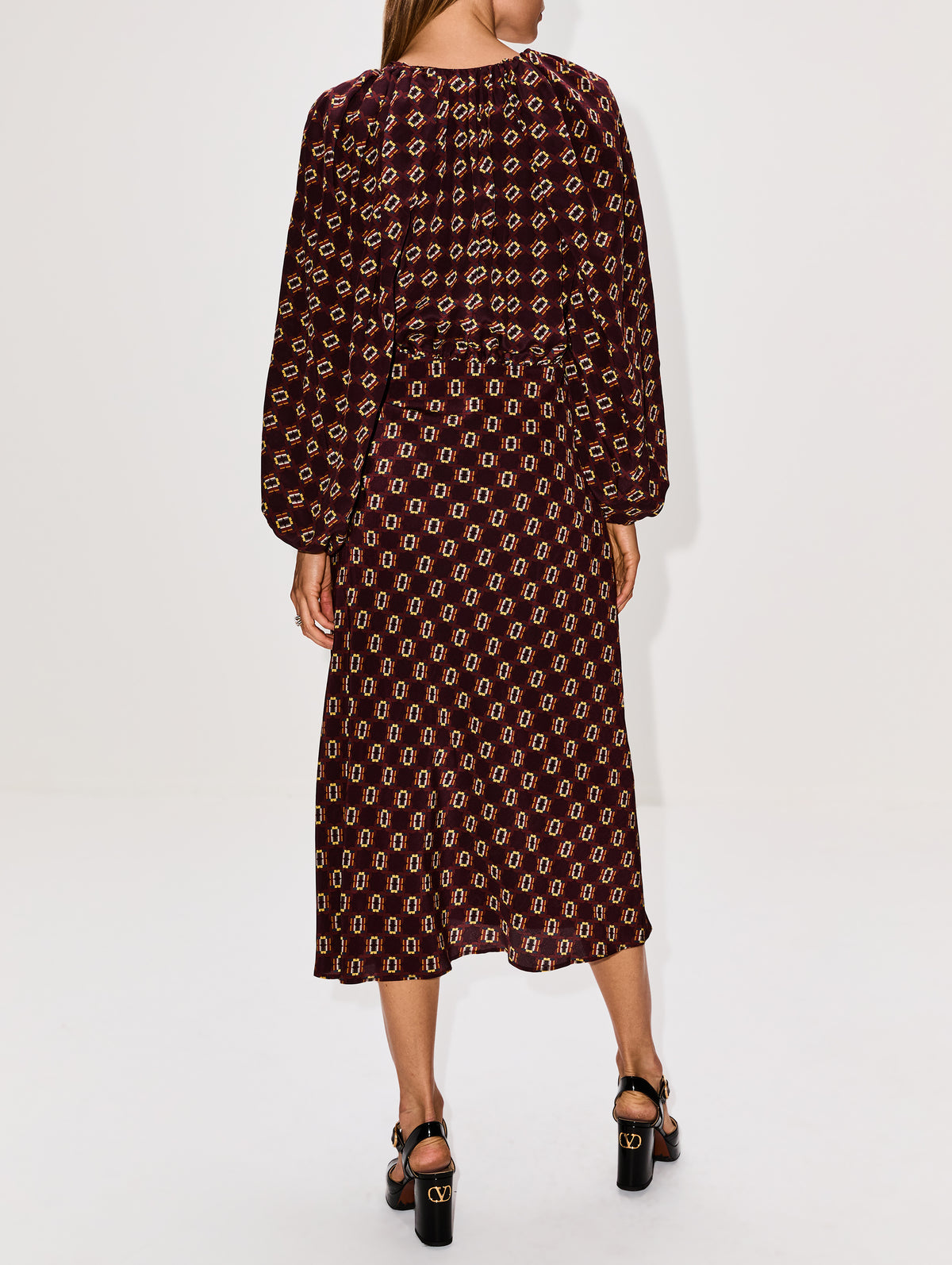 Divani Dress,DRIES VAN NOTEN,BURGUNDY,Image 4