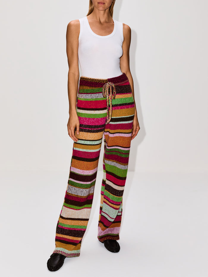 Stripe Super Soft Pant,THE ELDER STATESMAN,MULTI,Image 1