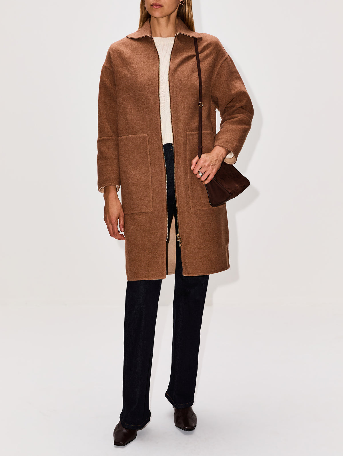 Zip Coat,ELEVENTY,VICUNA,Image 2