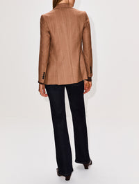 Stripe Blazer,ELEVENTY,COGNAC,Image 3