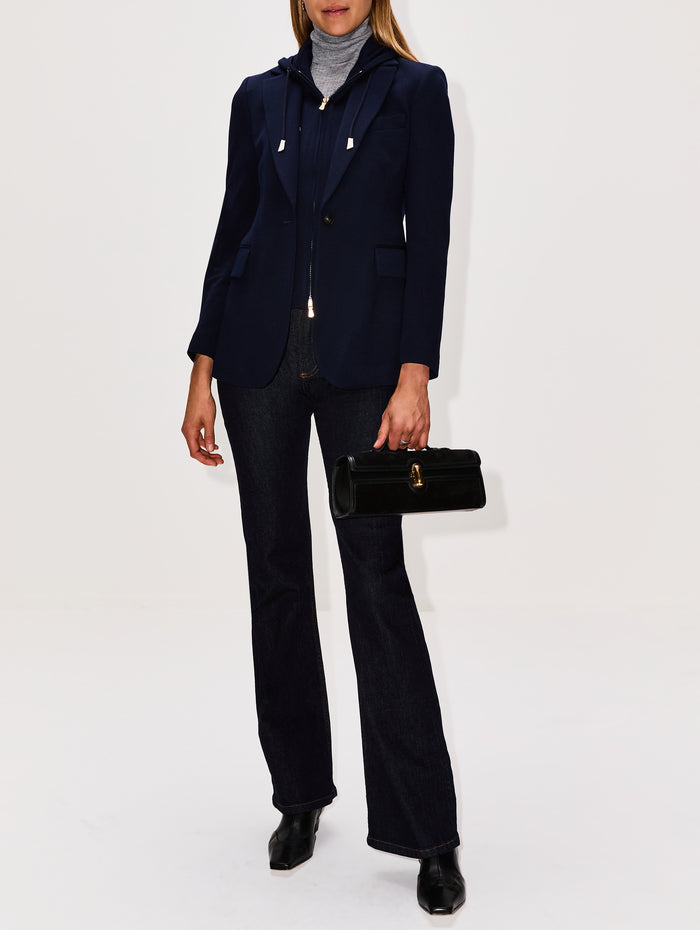 Hooded Blazer,ELEVENTY,BLUE,Image 1