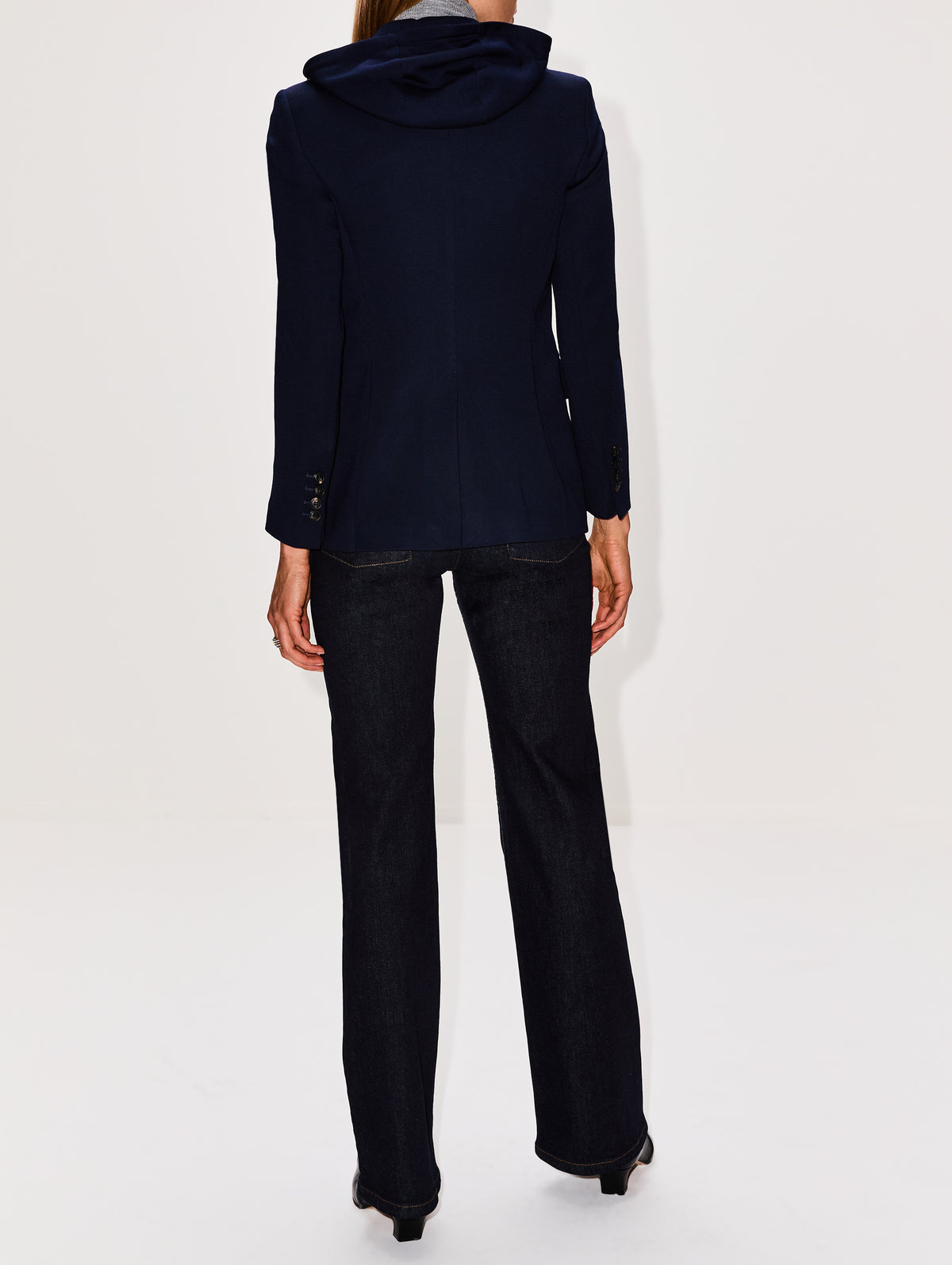 Hooded Blazer,ELEVENTY,BLUE,Image 3