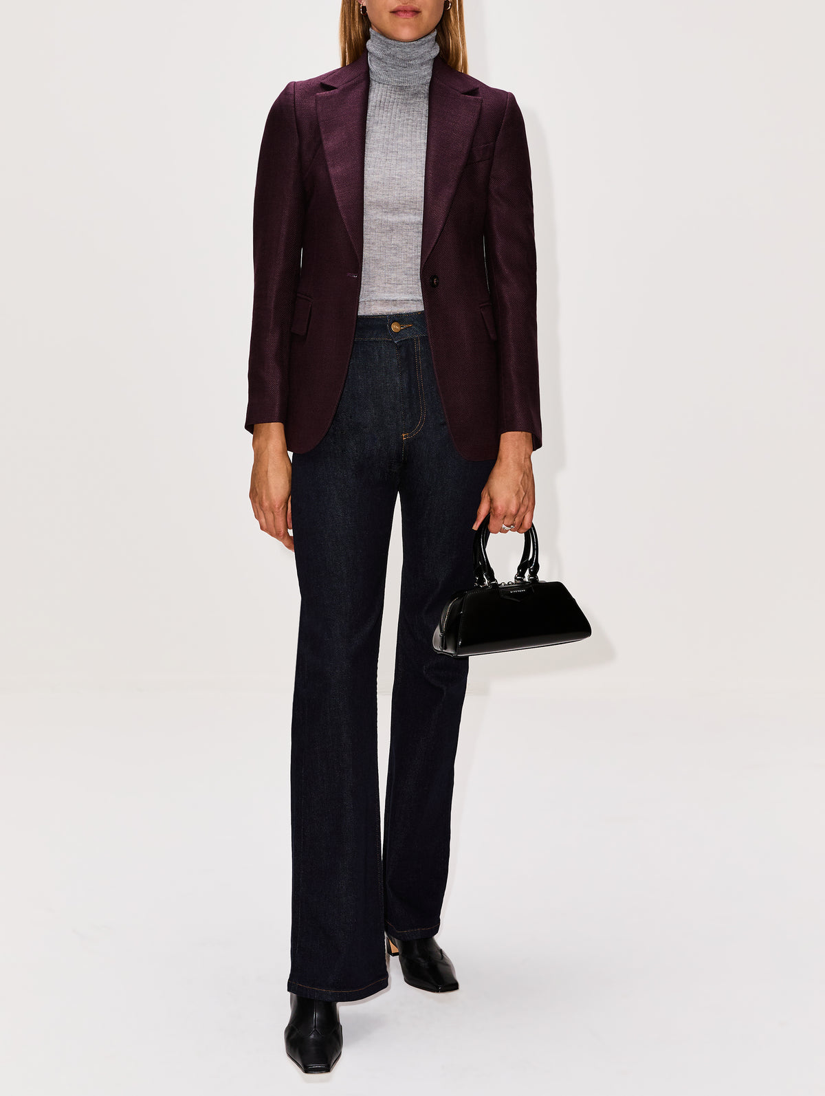 Single Breasted Blazer,ELEVENTY,BORDEAUX,Image 2