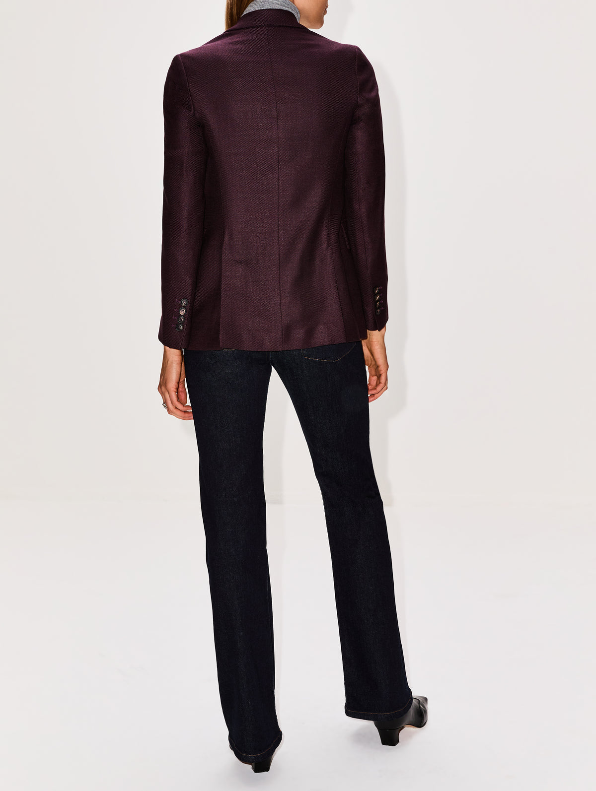 Single Breasted Blazer,ELEVENTY,BORDEAUX,Image 3