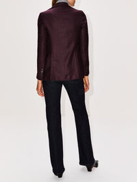 Single Breasted Blazer,ELEVENTY,BORDEAUX,Image 3