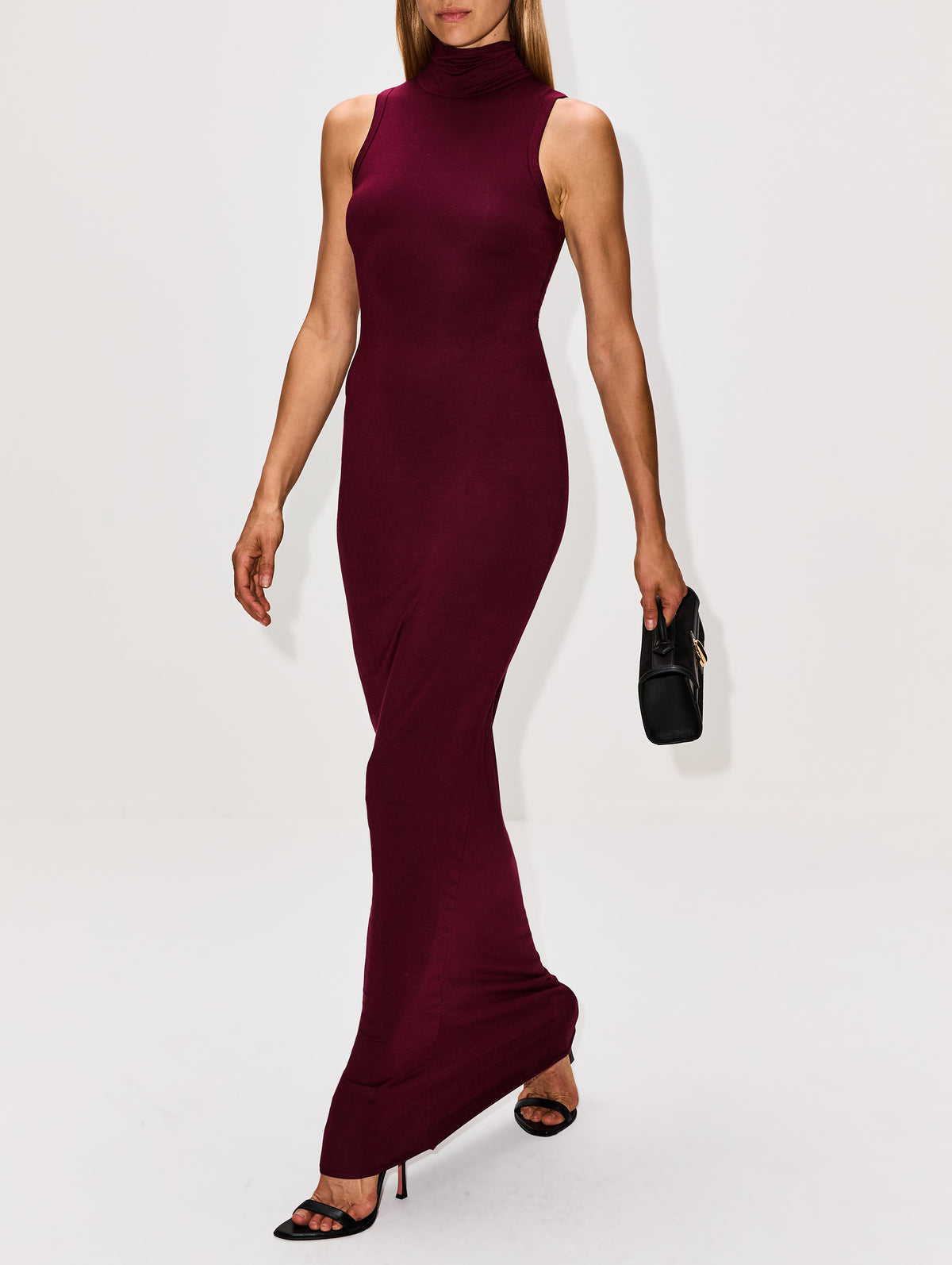 Harlow Maxi Dress,ÉTERNE,OXBLOOD,Image 3